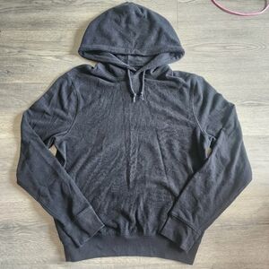 Knit For J. Crew Black Hooded Sweatshirt Hoodie Women's Medium M Casual Basic